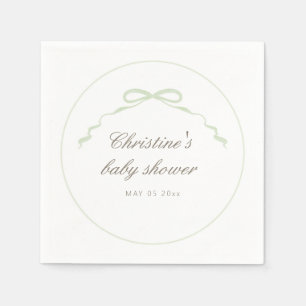 Servilleta De Papel Green Mallard Duck Baby Shower Napkins