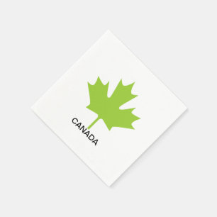 Servilleta De Papel Green Maple Leaf Canada