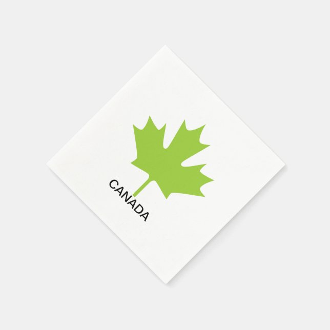 Servilleta De Papel Green Maple Leaf Canada (Borde)