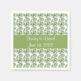 Servilleta De Papel Green Paisley (Boda)