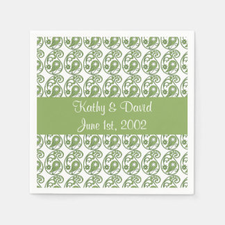 Servilleta De Papel Green Paisley (Boda)