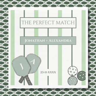 Servilleta De Papel Green Perfect Match Couples Bridal Shower