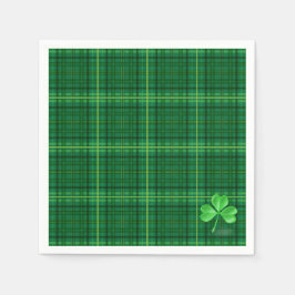 Servilleta De Papel Green Plaid Con Shamrock