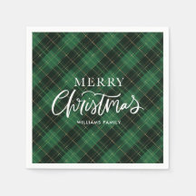 Green Plaid Merry Christmas Festix