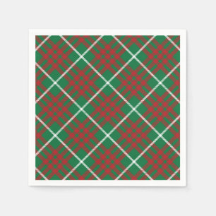 Servilleta De Papel Green & Red Check Napkins