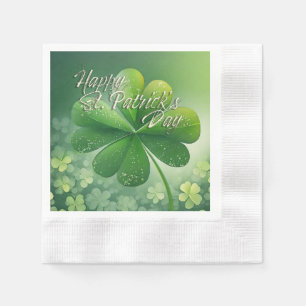 Servilleta De Papel Green Shamrock Happy St. Patrick's Day (7) c