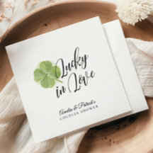 Green Shamrock Lucky in Love Bridal Shower
