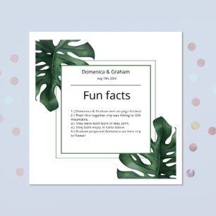Servilleta De Papel Green Tropical Monstera Boda de la hoja Fun Hacts