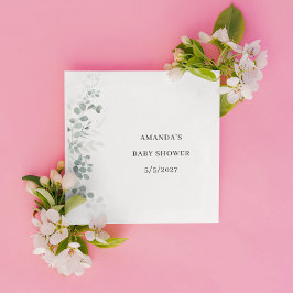 Servilleta De Papel Greenery Baby Shower