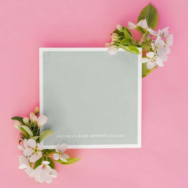 Servilleta De Papel Greenery Baby Shower (Subido por el creador)