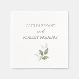 Servilleta De Papel Greenery Boda moderno