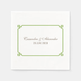 Servilleta De Papel Greenery Deco Moda Boda