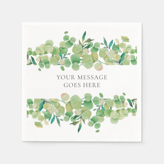 Servilleta De Papel Greenery Eucalyptus Garland (Anverso)