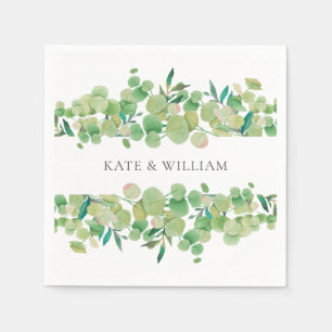 Servilleta De Papel Greenery Eucalyptus Garland Boda