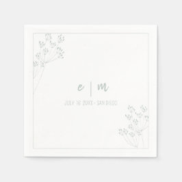 Servilleta De Papel Greenery Wedding