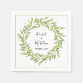 Servilleta De Papel Greenery Wreath Boda