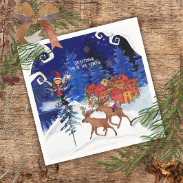 Servilleta De Papel Greeting from the North Moose Village