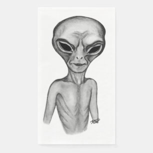 Servilleta De Papel Grey Alien , quiero creer