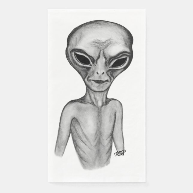 Servilleta De Papel Grey Alien , quiero creer (Anverso)