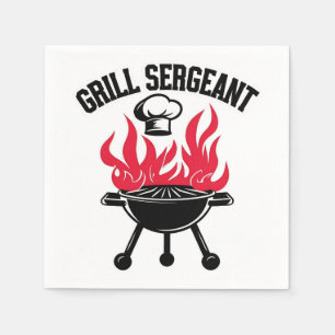 Servilleta De Papel Grill Sargento BBQ Dad Funny Fiesta