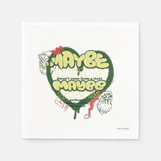 Servilleta De Papel Grinch | Cita de Navidades (Anverso)