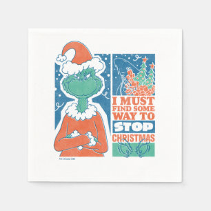 Servilleta De Papel Grinch Detener Navidad Gráfico Antiguo