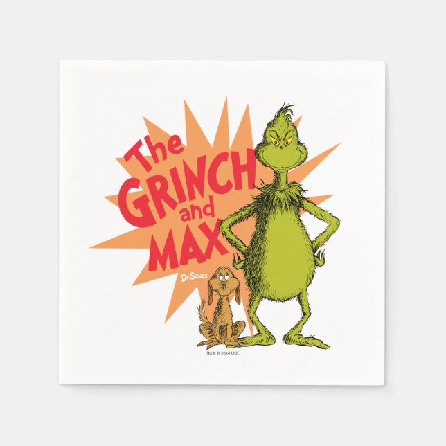 Servilleta De Papel Grinch | Grinch & Max Starburst (Anverso)