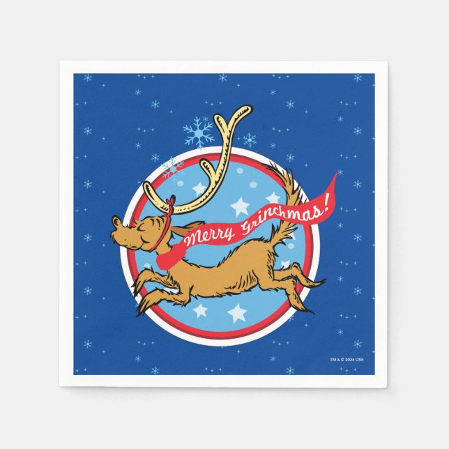 Servilleta De Papel Grinch | Máx. Merry Grinchmas! (Anverso)