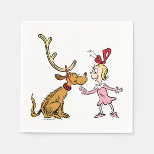 Servilleta De Papel Grinch Max y Cindy Lou Who