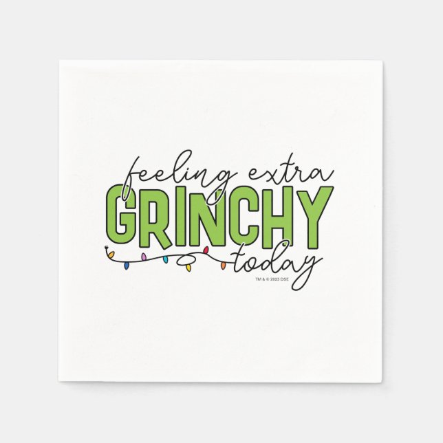 Servilleta De Papel Grinch | Me siento extra gruñón hoy 4 (Anverso)