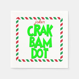 Servilleta De Papel ¡Grinchy Mahjong Napkins Crak Bam Dot! Bromista