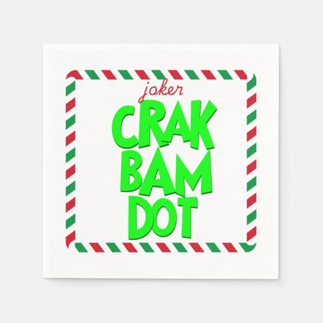 Servilleta De Papel ¡Grinchy Mahjong Napkins Crak Bam Dot! Bromista (Anverso)