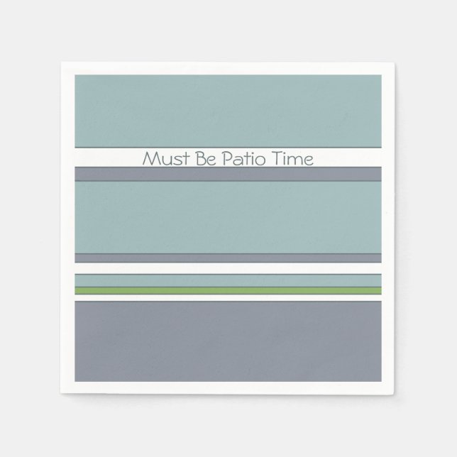 Servilleta De Papel Gris blanco y azul (Anverso)