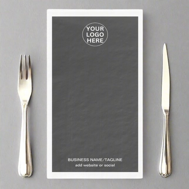 Servilleta De Papel Gris Business Logo l Evento profesional corporativ (Subido por el creador)