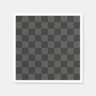 Servilleta De Papel Gris Checkerboard