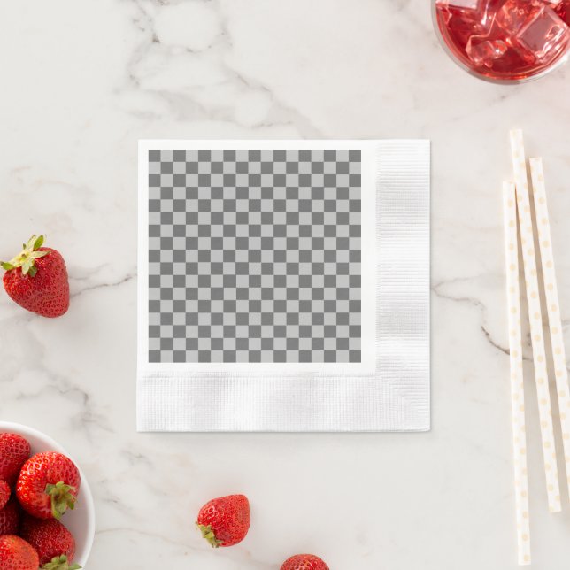 Servilleta De Papel Gris Combination Classic Checkerboard de STaylor (In situ)