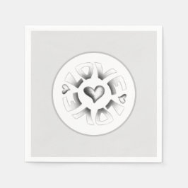 Servilleta De Papel Gris de amor