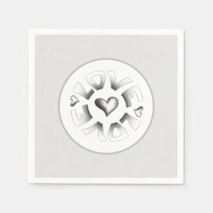 Servilleta De Papel Gris de amor