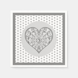 Servilleta De Papel Gris de encaje cerámico