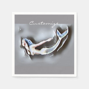 Servilleta De Papel Gris de la sirena de baño Thunder_Cove