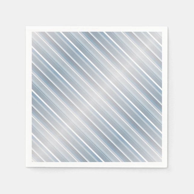 Servilleta De Papel Gris de rayas estilizadas (Anverso)