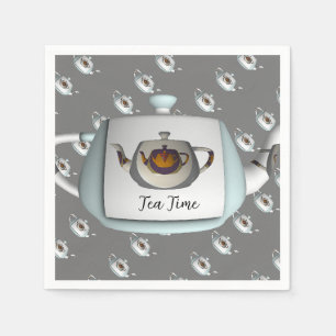 Servilleta De Papel Gris de tetera de té