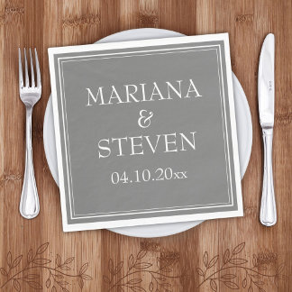 Servilleta De Papel Gris Minimalista moderno