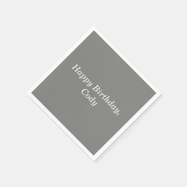 Servilleta De Papel Gris Personalizado Todas Las Ocasiones Toallas Des (Borde)