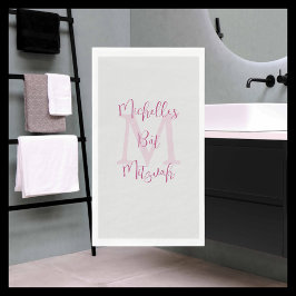 Servilleta De Papel Gris Pink Berry Bat Mitzvah Nombre Monograma