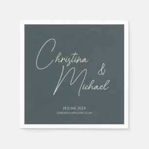 Servilleta De Papel Gris tormentoso ・ Guión manuscrito