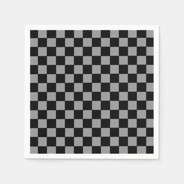 Servilleta De Papel Gris y negro controlados (Anverso)