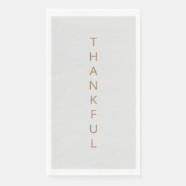 Servilleta De Papel Gris y Oro Napkin agradecido