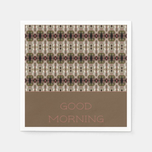 Servilleta De Papel Gris Y Rosa Taupe (Anverso)