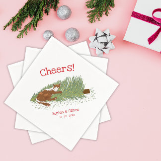 Servilleta De Papel Gritos divertidos de gato naranja vs árbol de Navi